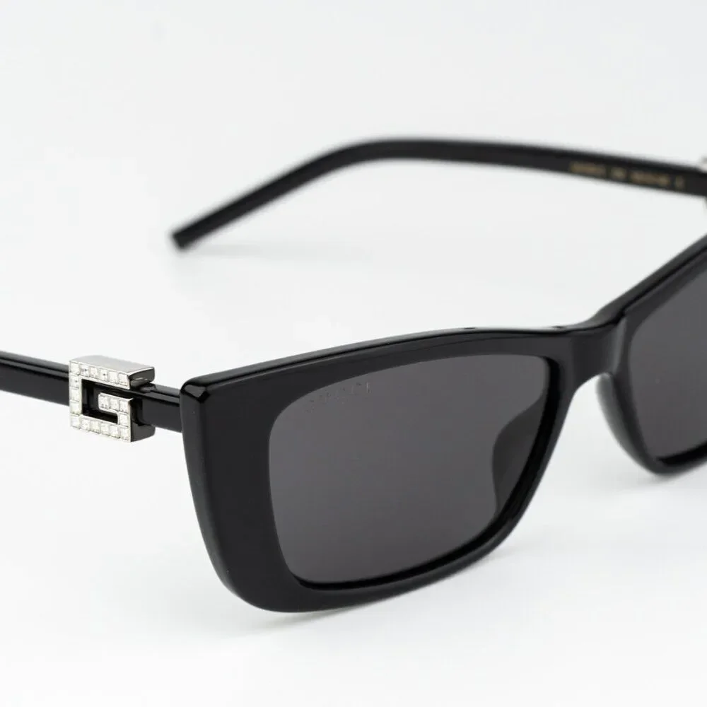 NEW Gucci GG1681S 008 Black Grey Cat Eye Women Sunglasses - Picture 8 of 15